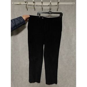 Ralph Lauren Pants Men‎ 35 X32 Black Chino Corduroy Office Golf Casual Luxury